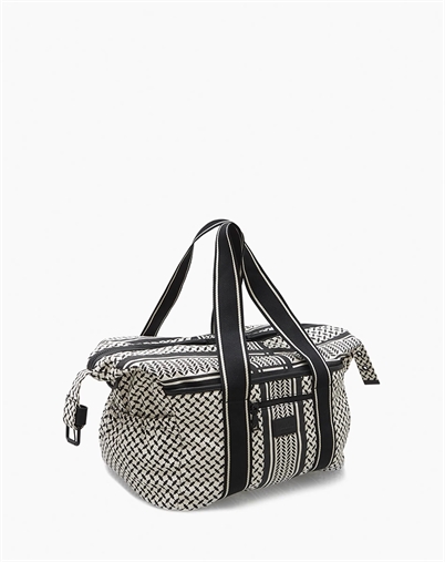 Muriel Big 2.0 Canvas Taske - Heritage Stripe Black - Lala Berlin